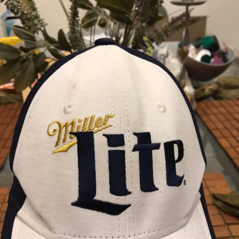 Vintage Miller Lite Strapback Hat Adjustable Etsy