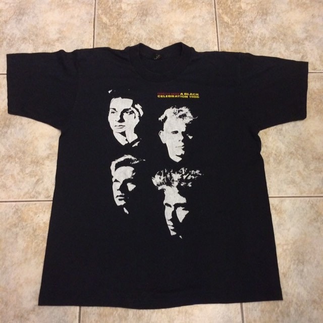 Vintage Depeche Mode Black Celebration 1986 T Shirt Size Large 