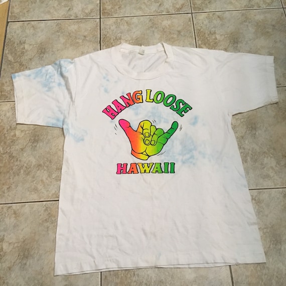 Vintage Hawaii Hang loose T shirt size 1990s 80s