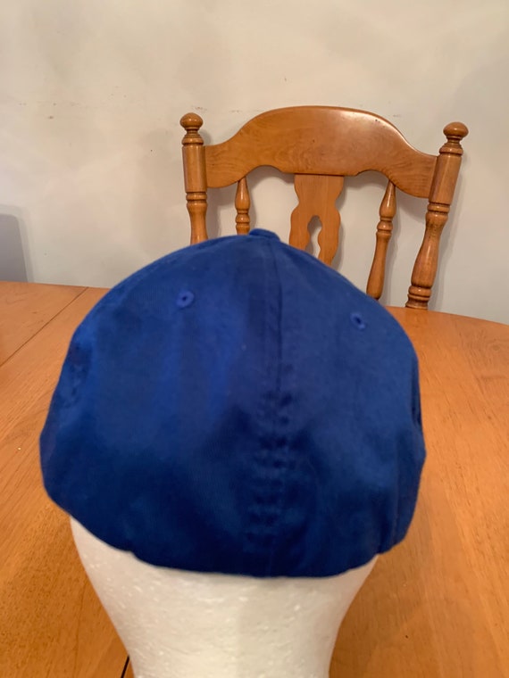 Vintage blue flex fitted hat 1990s 80s R1 - image 4