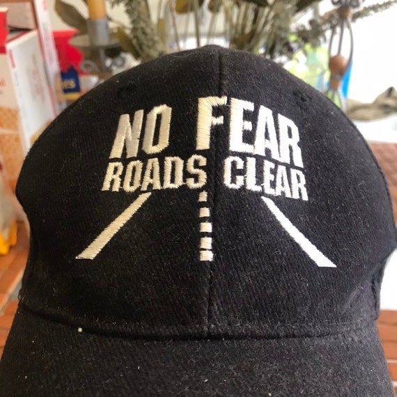 Vintage no fear roads clear Strapback Hat 1990s - image 3