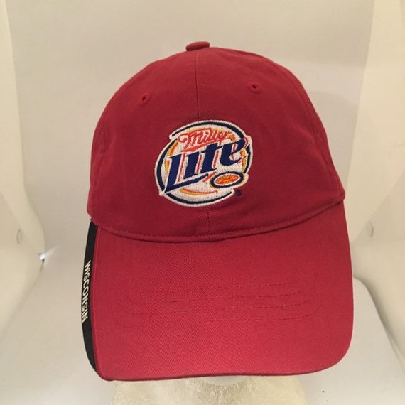 Vintage Miller lite Strapback hat 1990s 80s F2 Gem