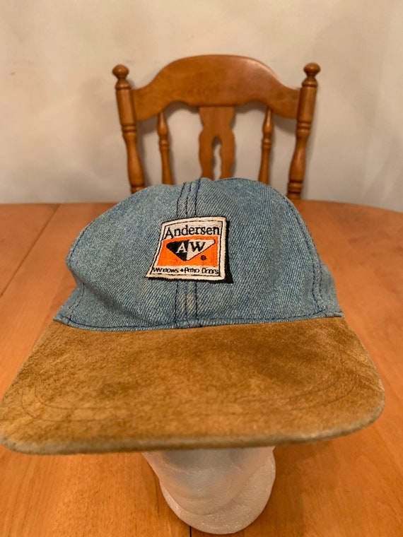 Vintage denim Trucker Snapback hat 1990s 80s R2 - Gem