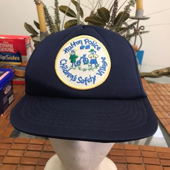 Vintage Halton Police Children Safety Village Trucker Snapback Etsy
