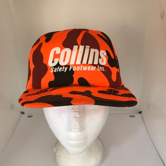 Vintage Collins safety footwear inc Trucker Snapb… - image 1