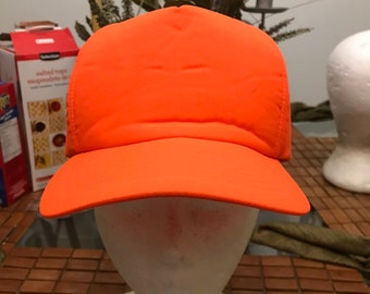 Vintage Blank Orange Trucker Snapback 