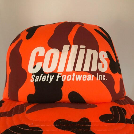 Vintage Collins safety footwear inc Trucker Snapb… - image 3