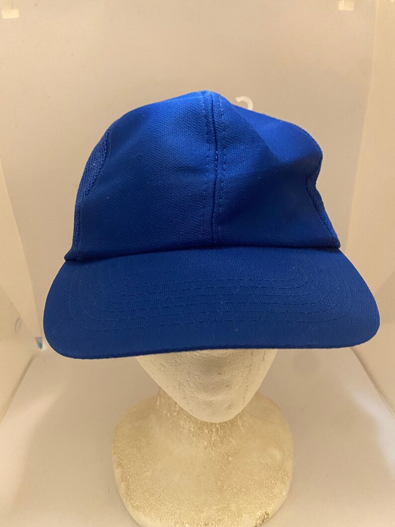 Vintage Blue Trucker SnapBack hat 1990s 80s J20 image 1