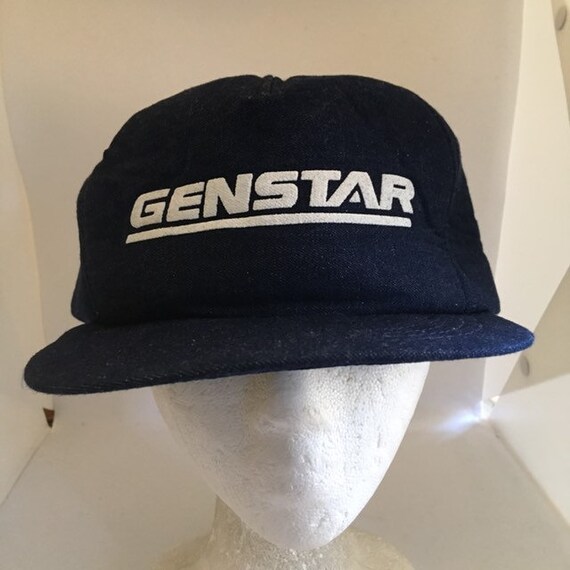 Vintage Genstar denim Trucker SnapBack hat 1990s … - image 1