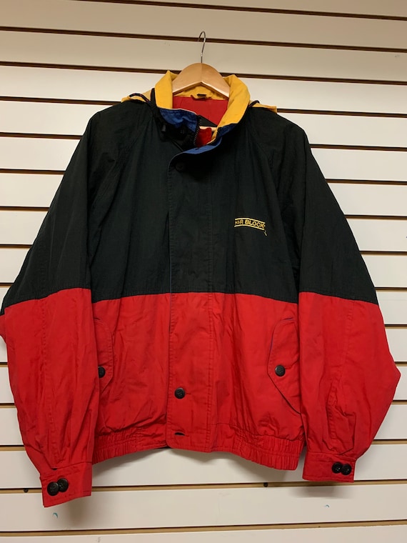 Vintage H&R Block windbreaker jacket size large 19