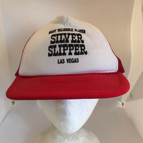 Vintage silver slipper Las Vegas Trucker SnapBack… - image 1