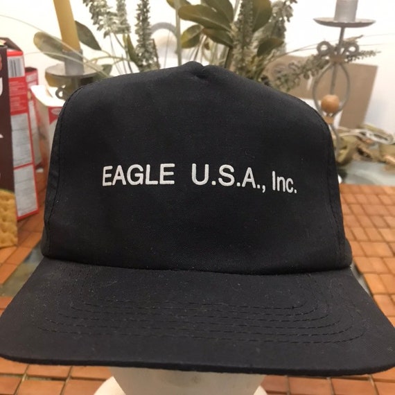 Vintage Eagle USA Inc Trucker SnapBack hat 1980s … - image 2