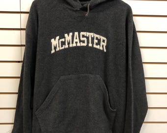 Vintage Mcmaster University Hoodie Size Large 1990s 80s