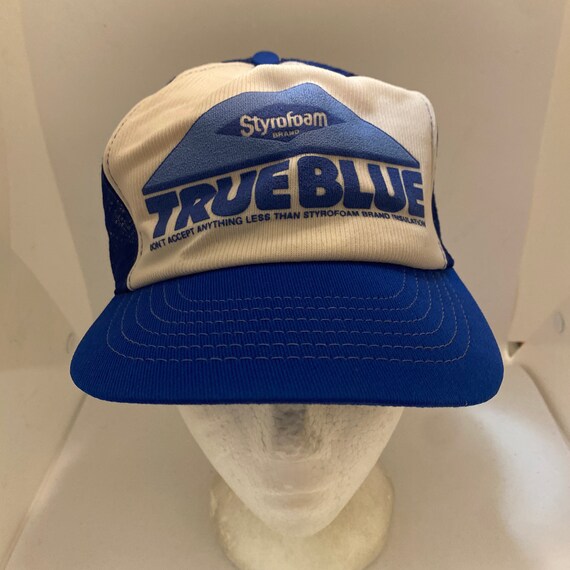 Vintage True Blue Trucker Snapback Hat 1980s J17 - Etsy display picture 3