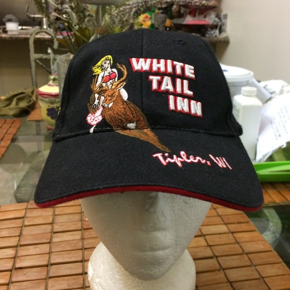 Vintage White Tail Inn Wisconsin strapback Hat 19… - image 1