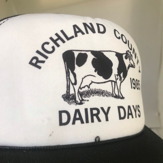 Vintage Richland Country dairy days Trucker Snapb… - image 3