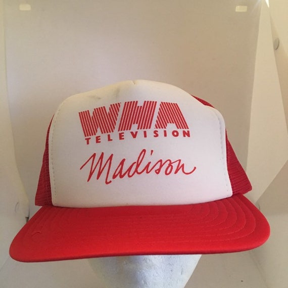 Vintage WHA television Madison Trucker SnapBack h… - image 2