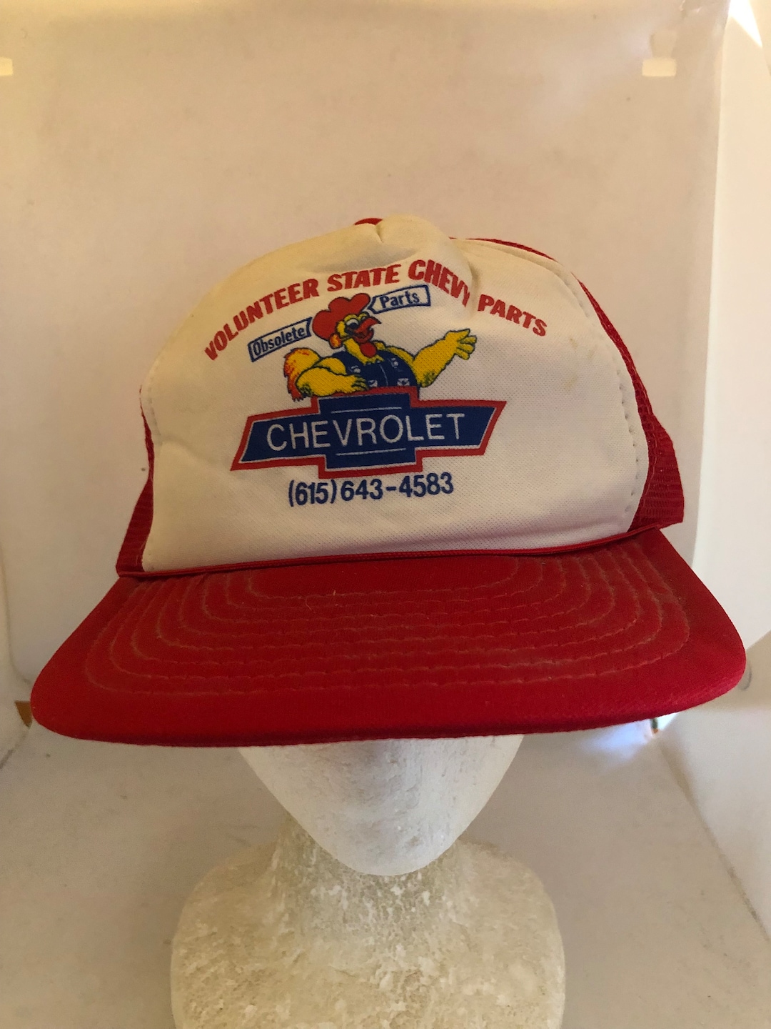 Vintage Chevrolet Parts Chicken Trucker Snapback Hat 1990s 80s Etsy