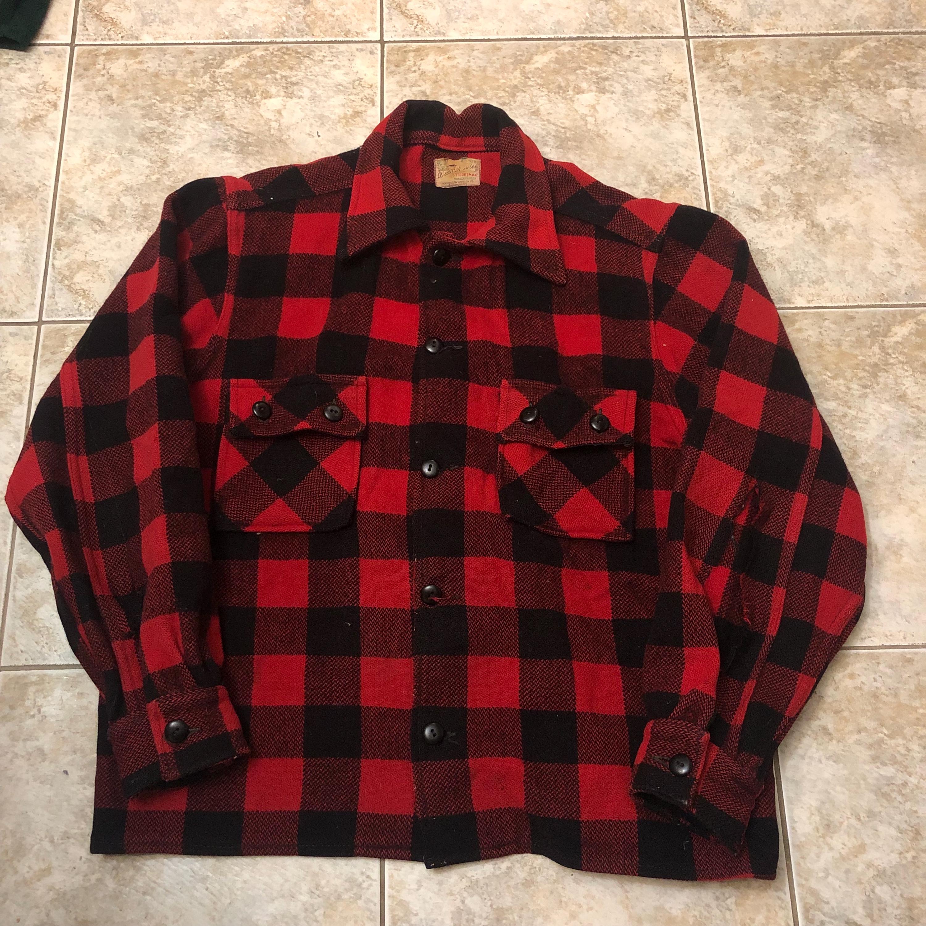 ▪️50's 【RED】VINTAGE SHIRT チェック ネルシャツ 赤
