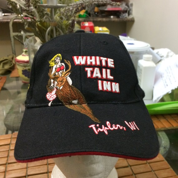 Vintage White Tail Inn Wisconsin strapback Hat 19… - image 2