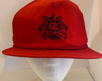 Red Vintage Trucker Snapback hat adjustable 1990s J9