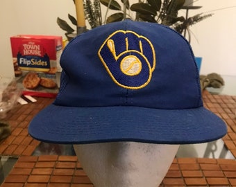 Vintage Milwaukee Brewers Trucker Snapback Hat 1990s Twins