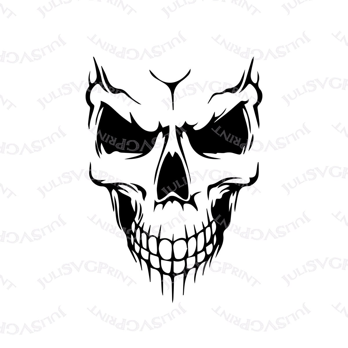 Skull SVG Skull Clipart Horror SVG Halloween svg Skull Etsy