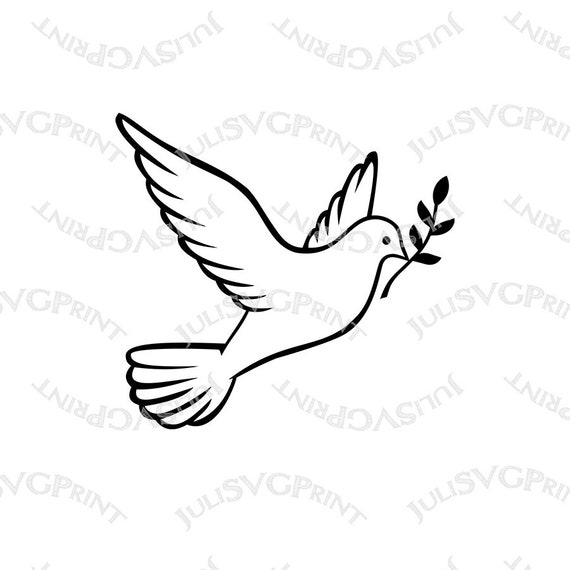 Taube Clipart Taube Svg Png Eps Dxf Vogel Druckbare Bild Jpg Etsy