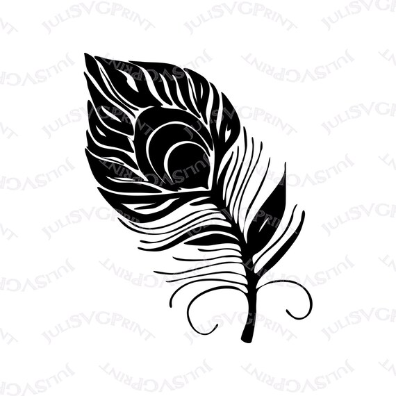 Download Peacock Feather Svg Feather Clipart Boho Svg Peacock Feather Etsy