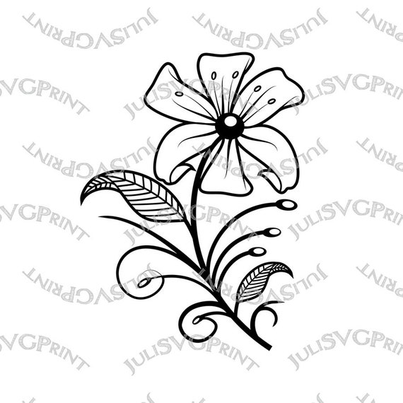 Download Flower Svg Flower Clipart Flower Png Clip Art Digital Clip Art Etsy