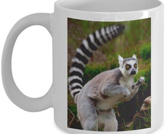 Lemur Mug, Lemur Cup, Lemur Lover Gift, Gift Ideas