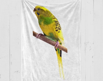 Parakeet Blanket, Budgerigar Blanket, Budgie Blanket, Parakeet Lover Gift