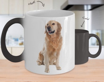 Golden Retriever Color Changing Mug, Golden Retriever Color Changing Cup, Golden Retriever Lover Gift