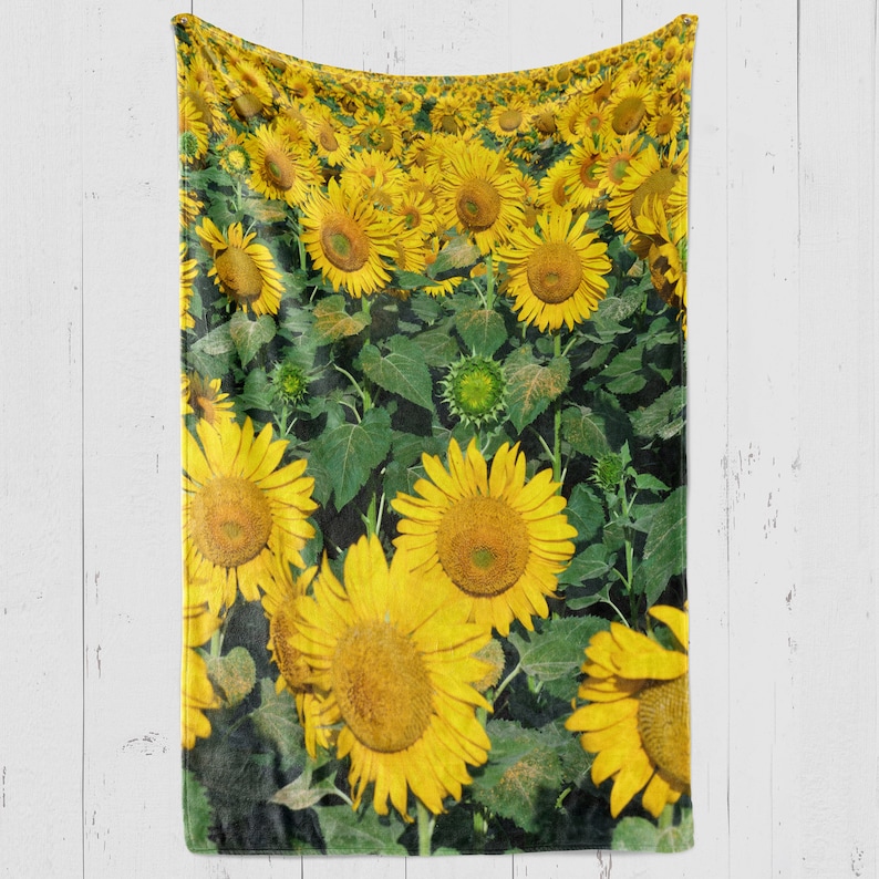 Sunflower Blanket Sunflower Plush Throw Fleece Blanket Etsy