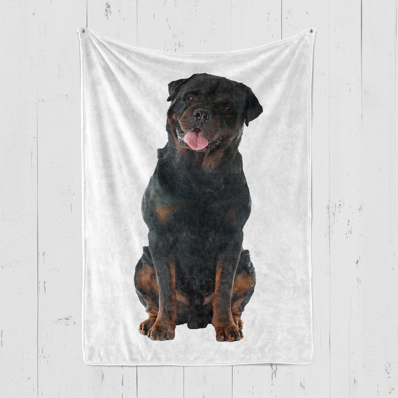 Rottweiler Blanket Rottweiler Throw Rottweiler Fleece Etsy