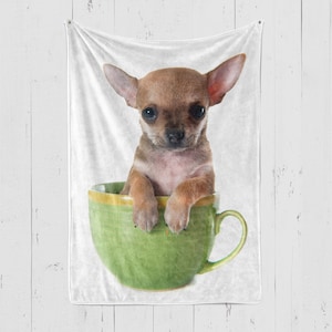 Chihuahua Puppy Blanket, Chihuahua Puppy Throw, Chihuahua Lover Gift