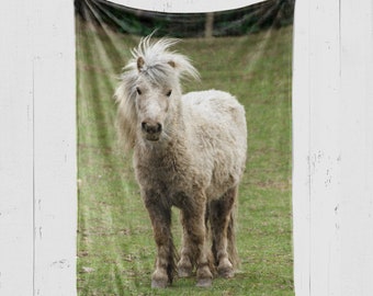Shetland Pony Blanket, Pony Throw Fleece, Shetland Pony Lover Gift, Gift Ideas