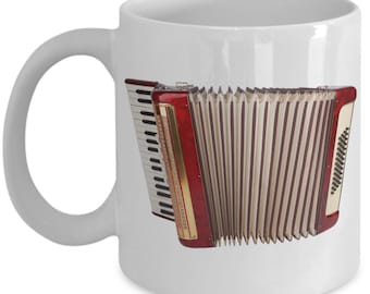 Taza de acordeón, Copa de acordeón, Regalo para amantes del acordeón, Acordeonista