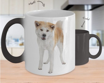 Akita Inu Color Changing Mug, Akita Inu Color Changing Cup, Akita Inu Lover Gift