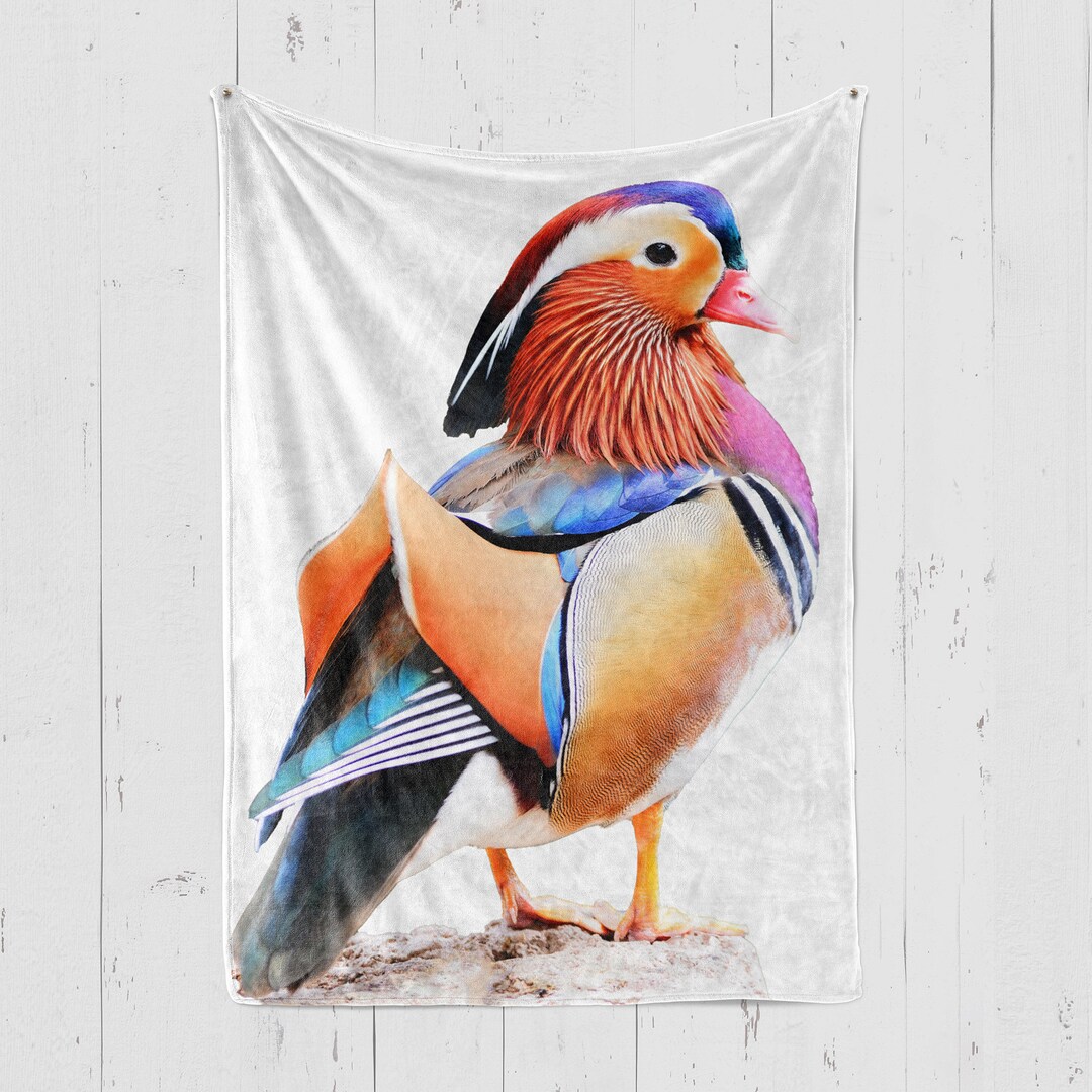 Mandarin Duck Blanket, Mandarin Duck Throw, Mandarin Duck Lover Gift