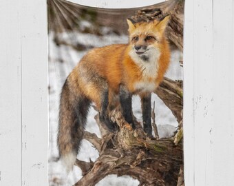 Red Fox Blanket, Red Fox Lover Gift, Gift Ideas