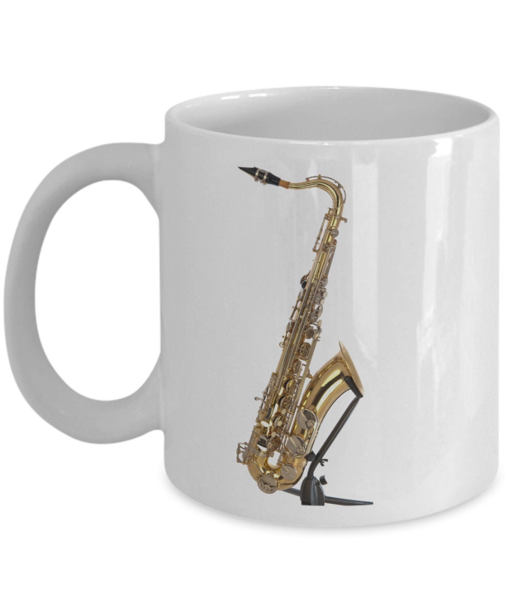 Tenor Saxophone Mug Saxophone Lover Gift Sax Player Gift Etsy
