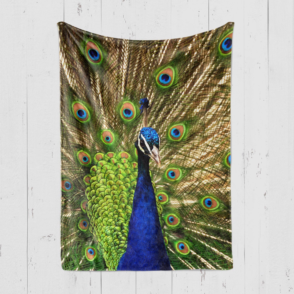 Peacock Blanket, Peacock Throw, Peacock Lover Gift, Gift Ideas Etsy
