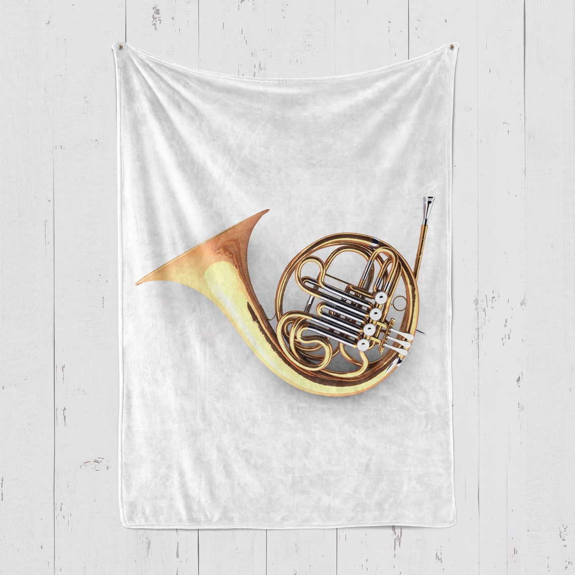 French Horn Blanket, French Horn Player Gift, Gift Idea Etsy