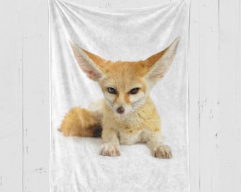 Fennec Fox Blanket, Fennec Fox Throw, Fennec Fox Lover, Gift Idea