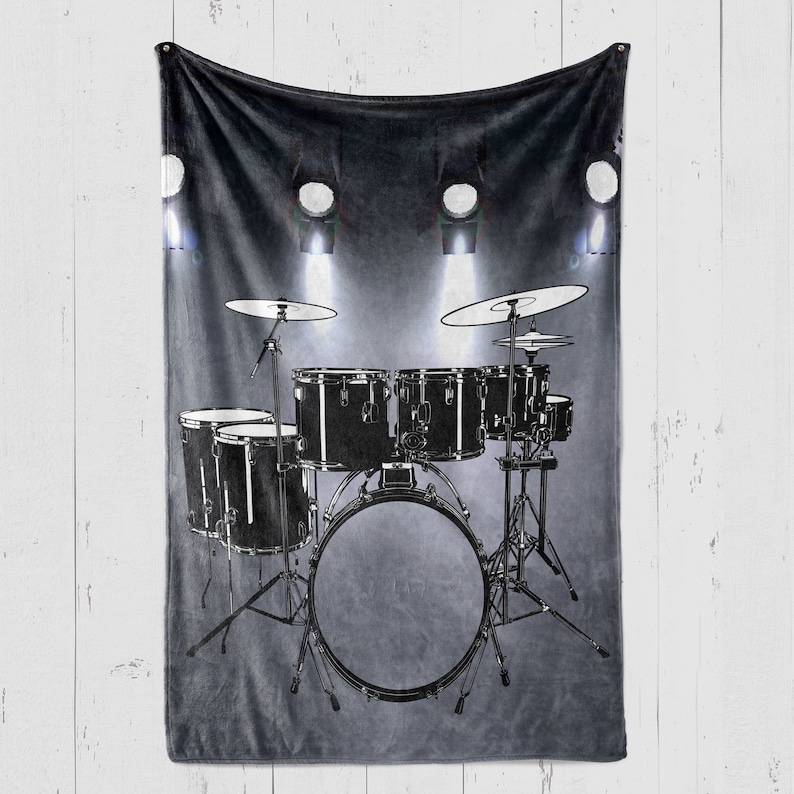 Drum Blanket, Drums Blanket, Gift for Drummer, Gift for Drum Lover