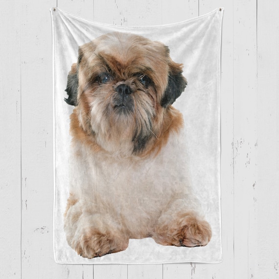 Shih tzu top throw blanket