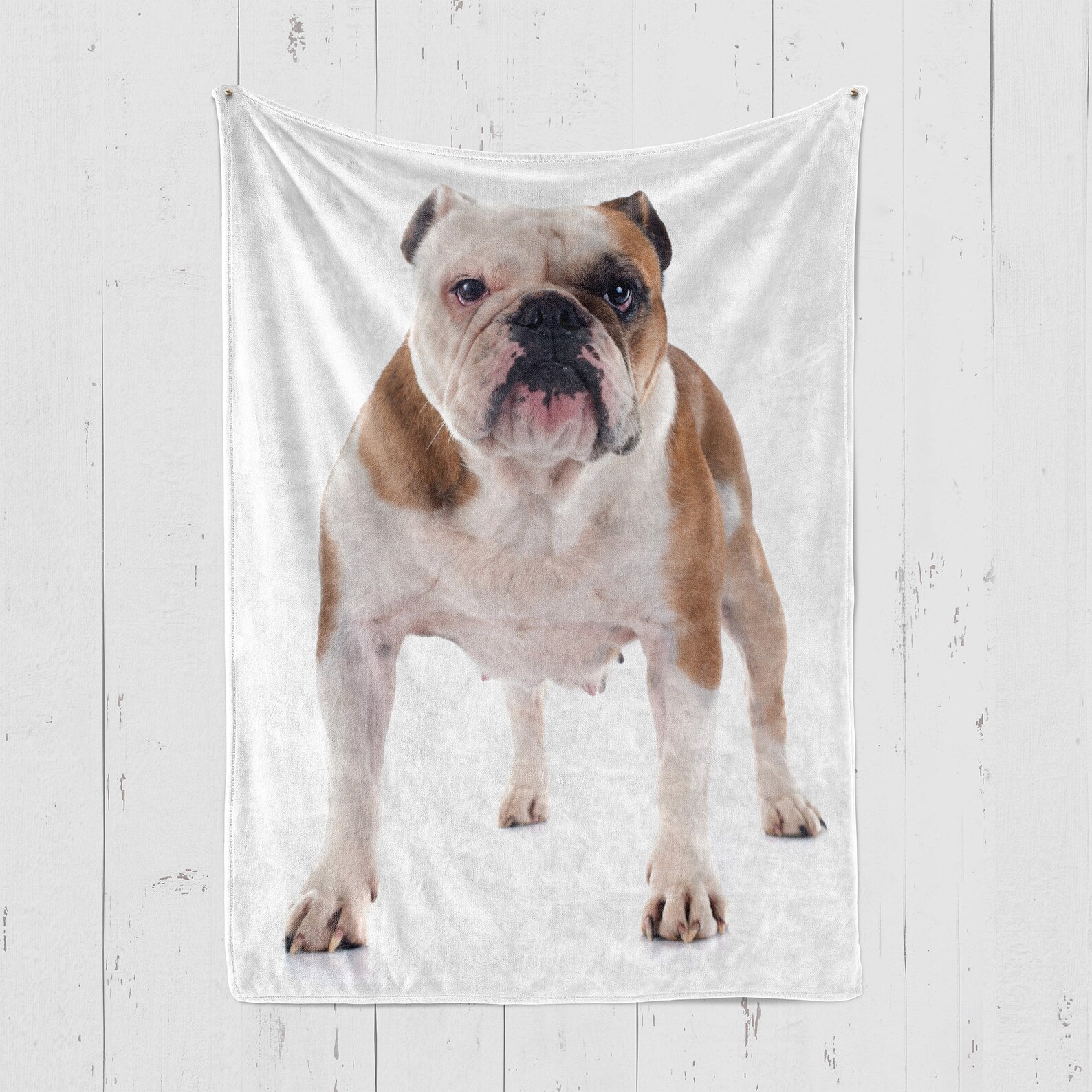 Bulldog Hearts Quilted Blanket NCU0PTT455