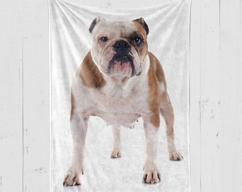 English Bulldog Blanket, English Bulldog Throw, English Bulldog Lover Gift, Gift Ideas