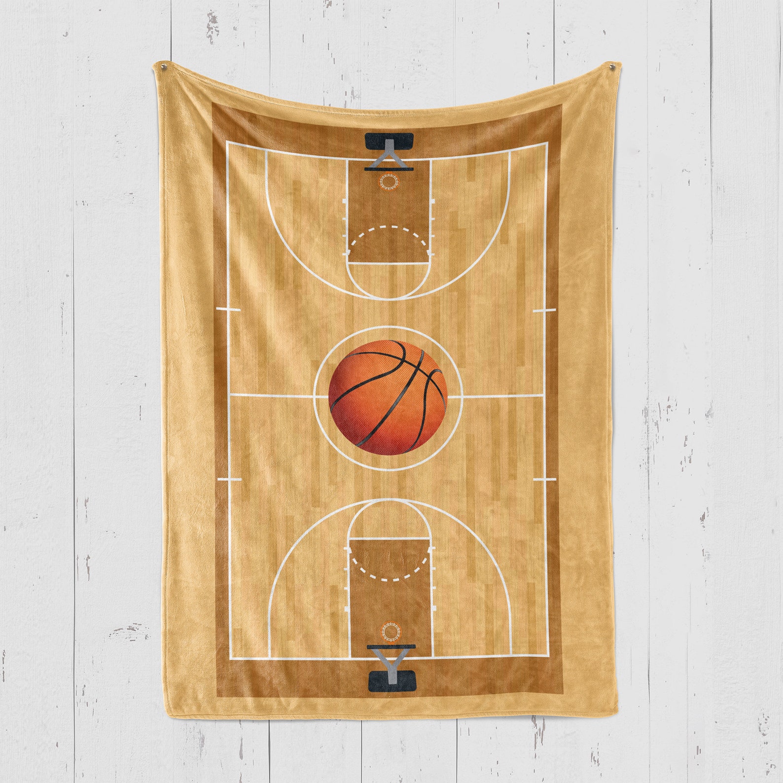 Basketball Court Blanket Basketball Lover Gift Gifts Etsy